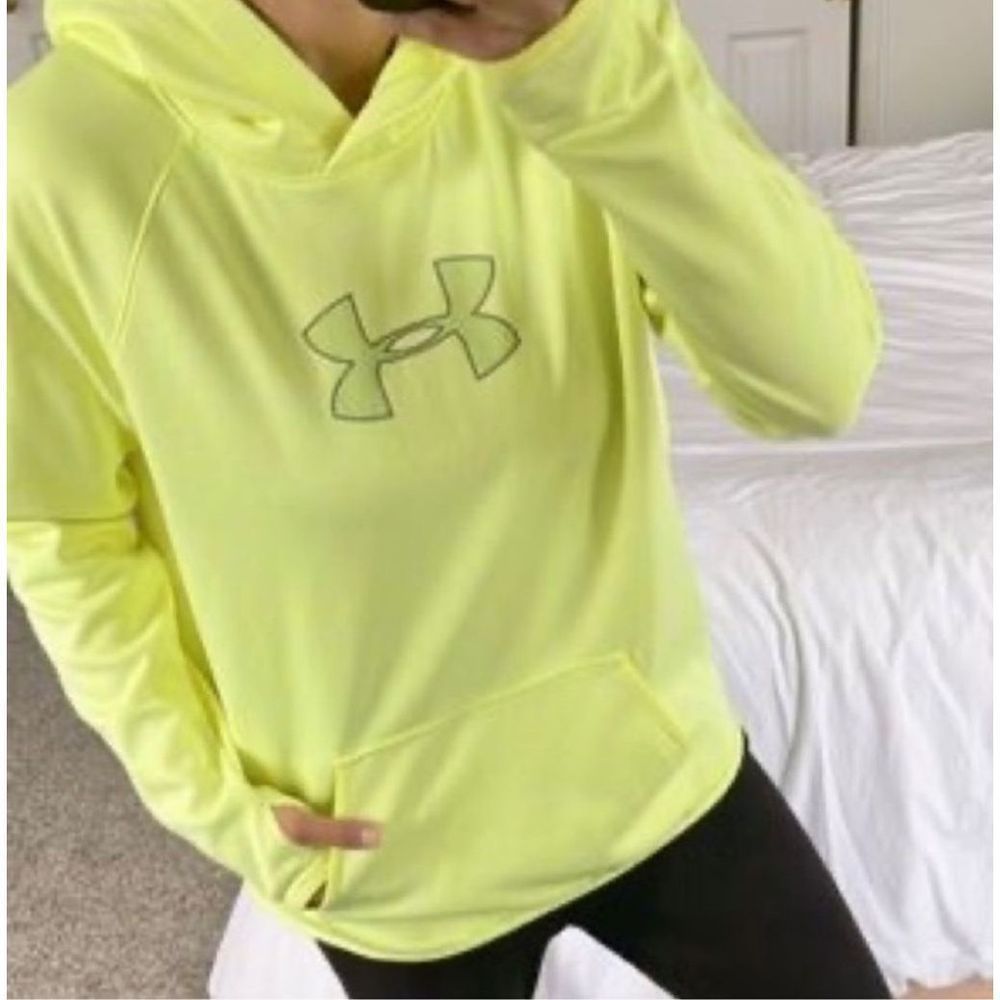 Under Armor Storm Hoodie Small Neon Yellow Great Condition